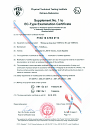 Supplement No. 1 to ES Certificate on T1005.01A type and T1005.01A M1 type testing